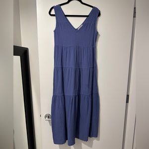 Marine Layer Corinne Purple Gauze Maxi Dress XS